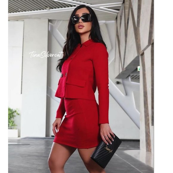 BLOGGER'S FAVE! Zara Red Wool Blazer Jacket NWT - Picture 5 of 15